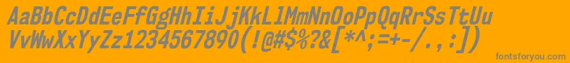 Nk57MonospaceCdBdIt Font – Gray Fonts on Orange Background