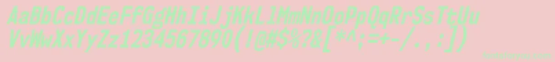 Nk57MonospaceCdBdIt-Schriftart – Grüne Schriften auf rosa Hintergrund