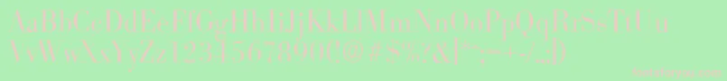 BodoniserialLightRegular Font – Pink Fonts on Green Background