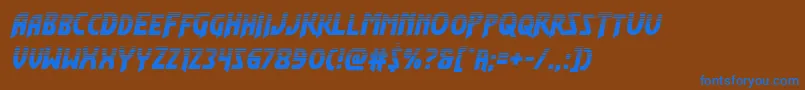 Flashrogershalf Font – Blue Fonts on Brown Background