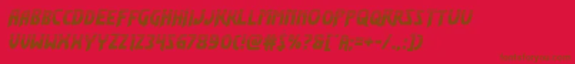 Flashrogershalf Font – Brown Fonts on Red Background