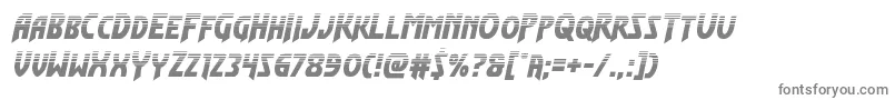 Flashrogershalf-fontti – harmaat kirjasimet valkoisella taustalla
