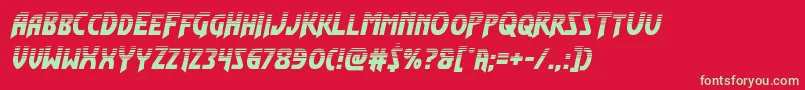 Flashrogershalf Font – Green Fonts on Red Background