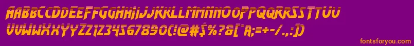 フォントFlashrogershalf – 紫色の背景にオレンジのフォント