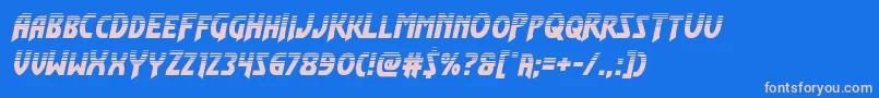 Flashrogershalf Font – Pink Fonts on Blue Background
