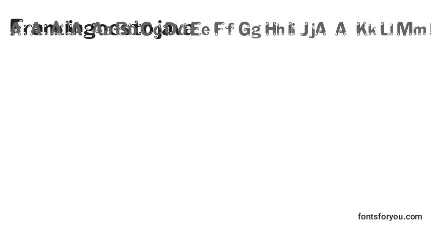 Schriftart Franklingoestojava – Alphabet, Zahlen, spezielle Symbole