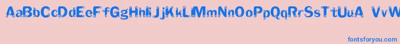 Franklingoestojava Font – Blue Fonts on Pink Background