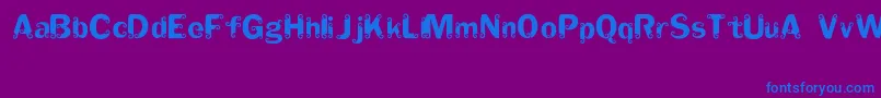 Franklingoestojava Font – Blue Fonts on Purple Background