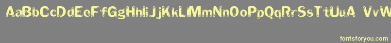 Franklingoestojava Font – Yellow Fonts on Gray Background