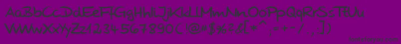 HwStoneDb-Schriftart – Schwarze Schriften auf violettem Hintergrund