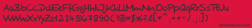 HwStoneDb Font – Black Fonts on Red Background