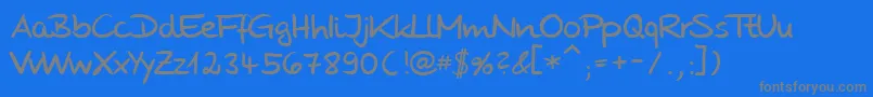 HwStoneDb Font – Gray Fonts on Blue Background
