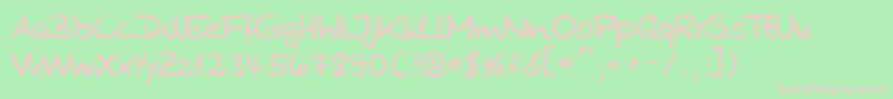 HwStoneDb Font – Pink Fonts on Green Background