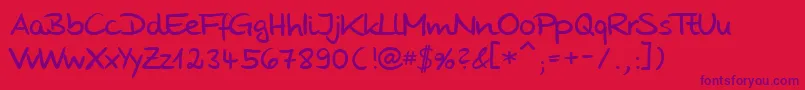 HwStoneDb Font – Purple Fonts on Red Background