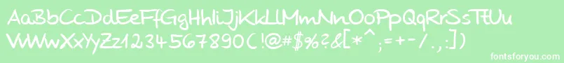 HwStoneDb Font – White Fonts on Green Background