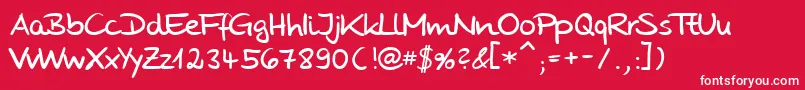 HwStoneDb Font – White Fonts on Red Background