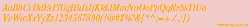 ItcCheltenhamLtBookCondensedItalic Font – Orange Fonts on Pink Background