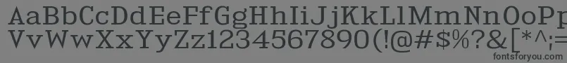 フォントKingsbridgeExBk – 黒い文字の灰色の背景