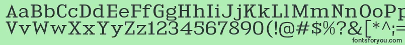 More about KingsbridgeExBk Font KingsbridgeExBk Font – Black Fonts on Green Background