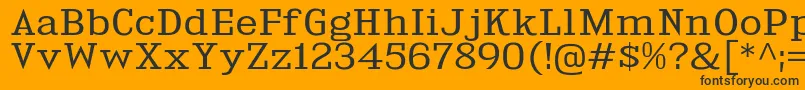 More about KingsbridgeExBk Font KingsbridgeExBk Font – Black Fonts on Orange Background