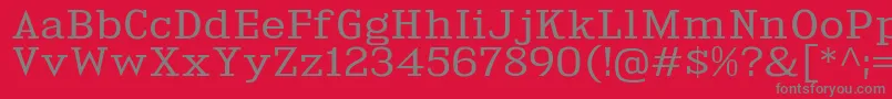KingsbridgeExBk Font – Gray Fonts on Red Background