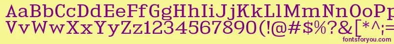More about KingsbridgeExBk Font KingsbridgeExBk Font – Purple Fonts on Yellow Background