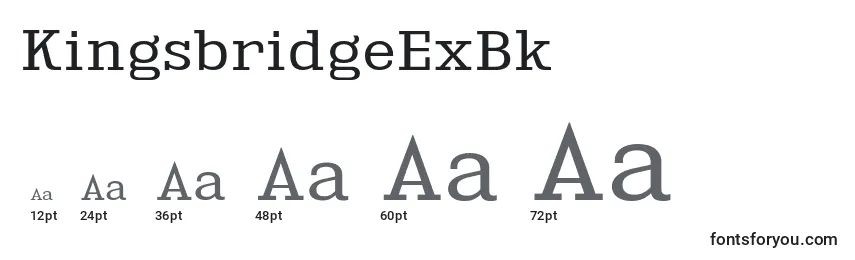 Größen der Schriftart KingsbridgeExBk