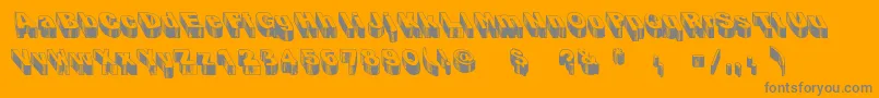 BlogTheImpaler-Schriftart – Graue Schriften auf orangefarbenem Hintergrund