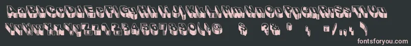 BlogTheImpaler Font – Pink Fonts on Black Background