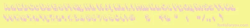 BlogTheImpaler Font – Pink Fonts on Yellow Background