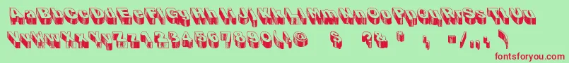 BlogTheImpaler Font – Red Fonts on Green Background