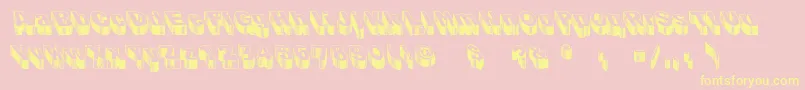 BlogTheImpaler Font – Yellow Fonts on Pink Background