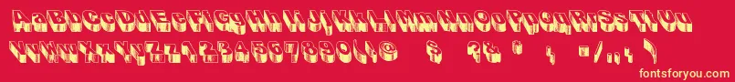 BlogTheImpaler Font – Yellow Fonts on Red Background