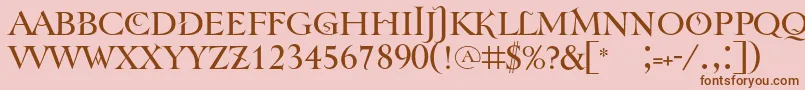 Tenebra Font – Brown Fonts on Pink Background