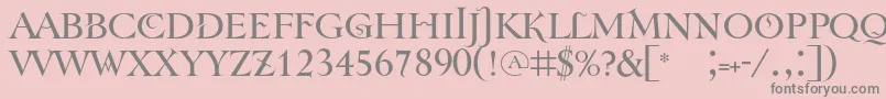 Tenebra Font – Gray Fonts on Pink Background