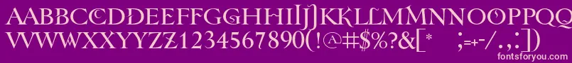 Tenebra Font – Pink Fonts on Purple Background
