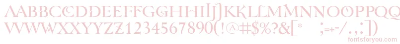 Tenebra Font – Pink Fonts on White Background