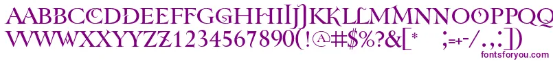 Tenebra Font – Purple Fonts on White Background