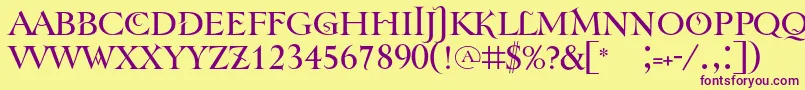 Tenebra Font – Purple Fonts on Yellow Background