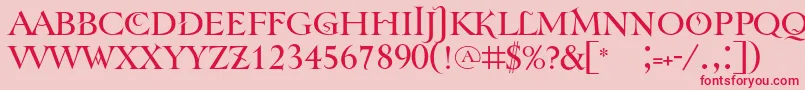 Tenebra Font – Red Fonts on Pink Background
