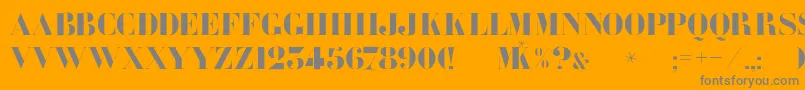 フォントChaplone – オレンジの背景に灰色の文字