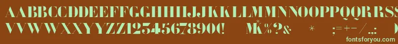 Chaplone Font – Green Fonts on Brown Background