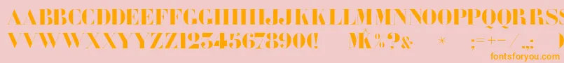 Chaplone Font – Orange Fonts on Pink Background