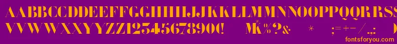 Chaplone Font – Orange Fonts on Purple Background