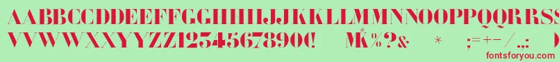 Chaplone Font – Red Fonts on Green Background