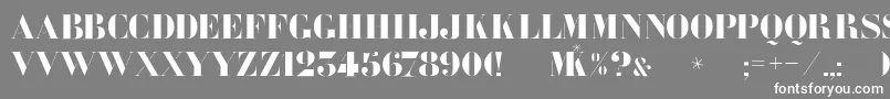 フォントChaplone – 灰色の背景に白い文字