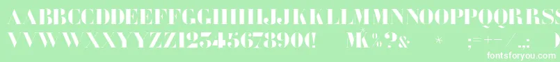 Chaplone Font – White Fonts on Green Background