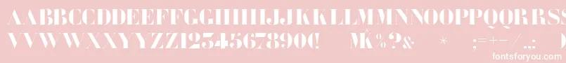 Chaplone Font – White Fonts on Pink Background