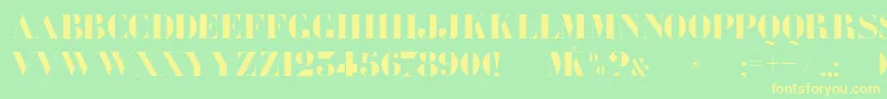 Chaplone Font – Yellow Fonts on Green Background