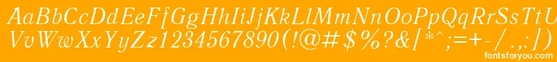 Qna46C Font – White Fonts on Orange Background